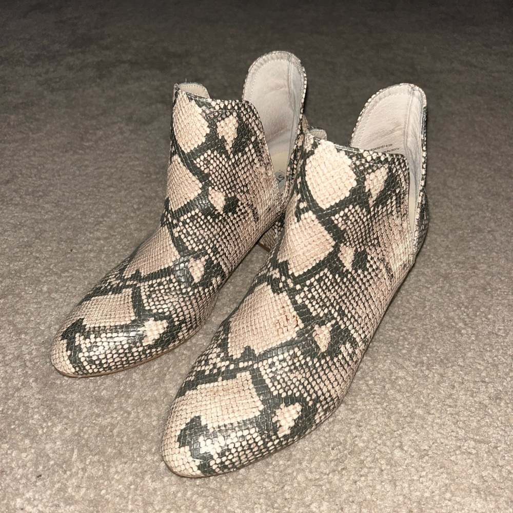 Steve Madden leather Snakeskin Ankle Boots